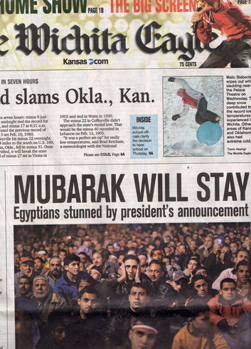 Wichita Eagle Mubarak Will Stay
